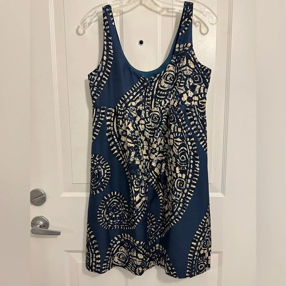 Michael Kors Silk Blue Paisley Dress 8P - Picture 2 of 8